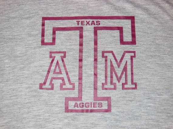 80s Texas A&M Aggies Jersey Style Gray and Maroon… - image 3