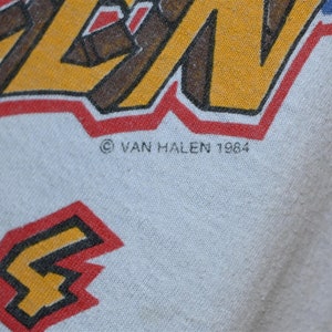 80s Van Halen 1984 Tour of the World Rock Band Raglan Concert T-shirt ...