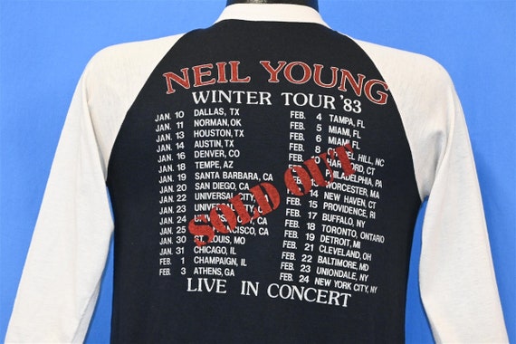 80s Neil Young Solo American Tour 1983 Rock Band … - image 3