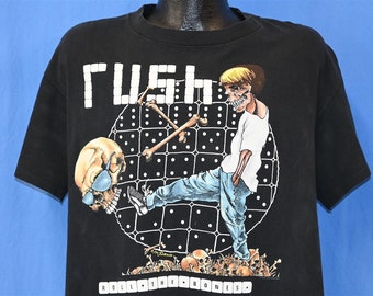 90s Rush Roll the Bones Tour Rock Concert Pushead t-shirt Extra Large