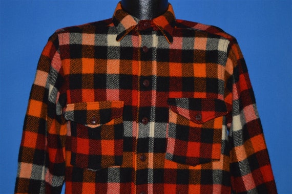 40s Woolrich Buffalo Plaid Flannel Shirt Medium