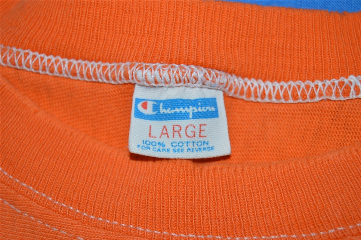【大注目】 70s Harley Etsy - Medium T-shirt Champion Bar Blue Davidson トップス