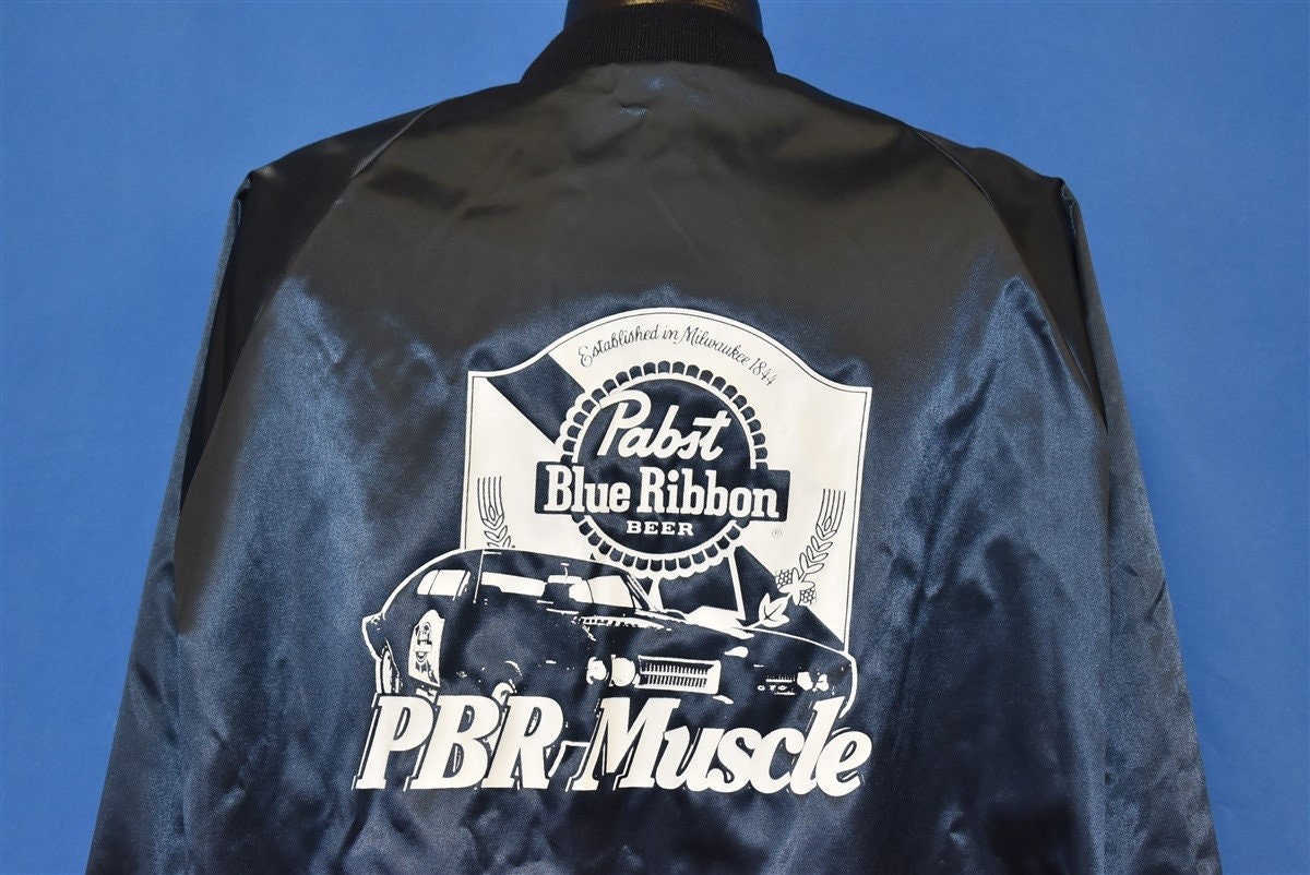 80s Pabst Blue Ribbon Beer PBR Muscle Car Satin Jacket XXL - Etsy