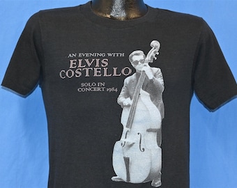 80s Elvis Costello Evening With Solo Concert 1984 New Wave t-shirt Small