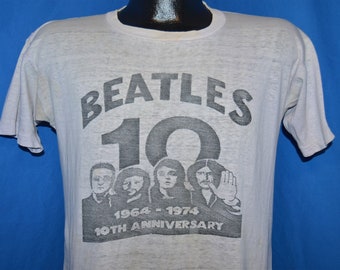 70s The Beatles 10th Anniversary 1974 Rock t-shirt Medium