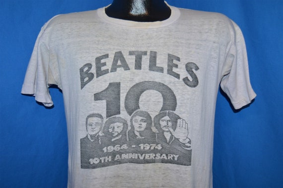 70s The Beatles 10th Anniversary 1974 Rock t-shir… - image 1