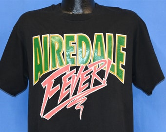 90s Airedale Fever! I've Got It Slogan Puffy Paint Black Cotton t-shirt Large