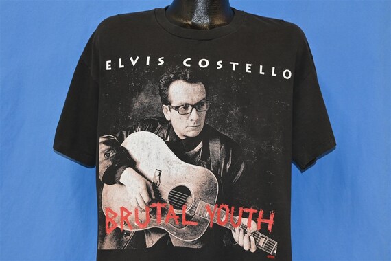 90s Elvis Costello Brutal Youth Tour 1994 New Wave Concert T 90s Elvis Costello Brutal Youth Tour 1994 New Wave Concert T