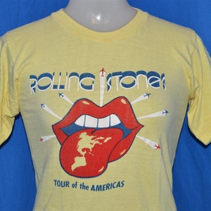 70s Rolling Stones 1975 Tour of the Americas Band t-shirt Extra-Small