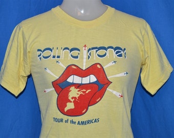 70s Rolling Stones 1975 Tour of the Americas Band t-shirt Extra-Small