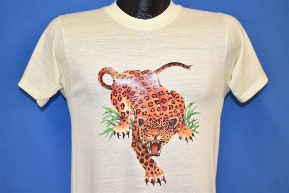 80s Leopard Roar Iron On t-shirt Small