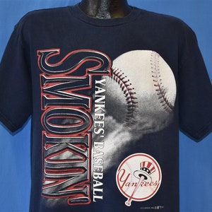 90s New York Yankees Smokin Slogan Baseball MLB t-shirt Large