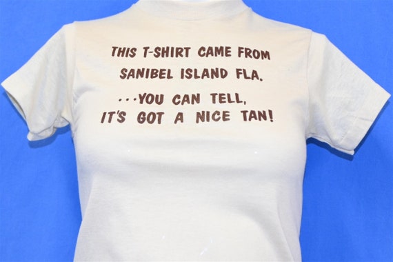 70s Came From Sanibel Island Florida Nice Tan t-s… - image 1