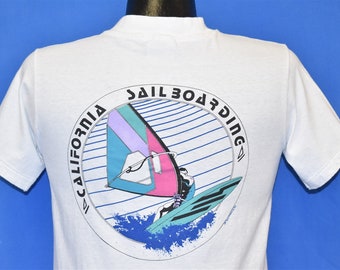 80s California Sailboarding Waves Surf t-shirt Small