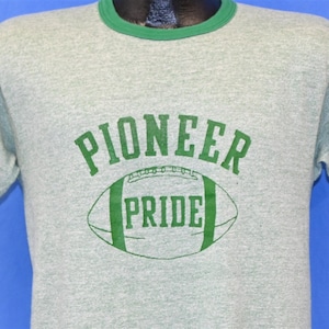 70s Pioneer Pride Football Rayon Tri Blend Ringer t-shirt Medium