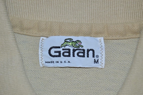 80s Garan Beige Polo Shirt Medium - image 3