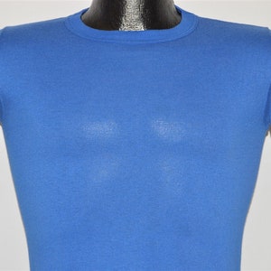 80s Sportswear Royal Blue Blank t-shirt Youth Medium