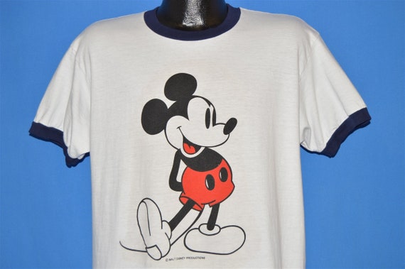 70s Mickey Mouse Cartoon Ringer t-shirt Large