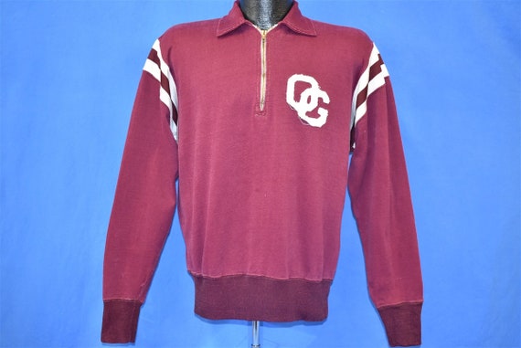 50s Southern Athletic Maroon And White Pull Over … - image 2