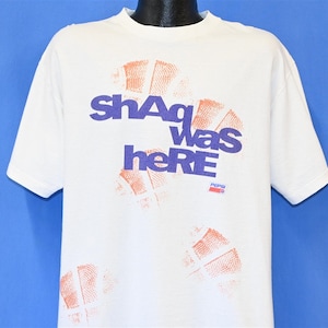 90s Shaq Was Here Reebok Pepsi Shaquille O&#39;Neal Basketball t-shirt Large
