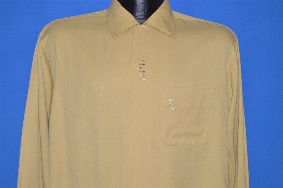50s Sears Rockabilly Loop Collar Shirt Medium