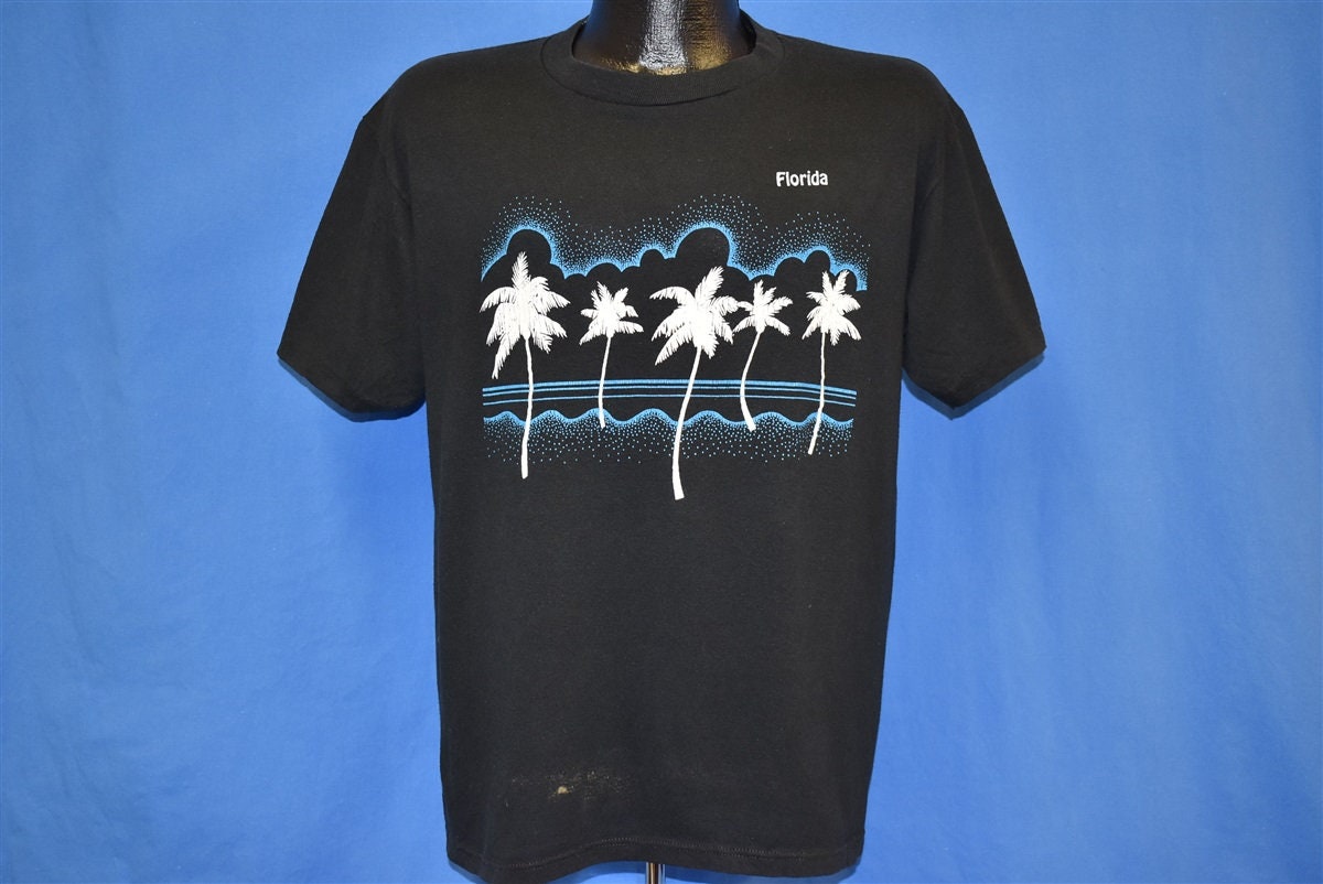 80s Florida Palm Trees Stars Tourist t-shirt Large | Etsy