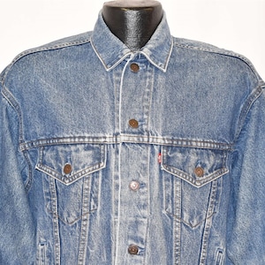 90s Levis Trucker Type 3 Side Pocket Denim Jean Jacket Small Vintage