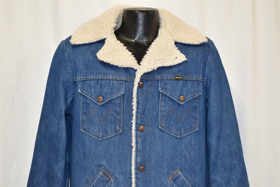 70s Maverick Ranch Coat Denim Sherpa 