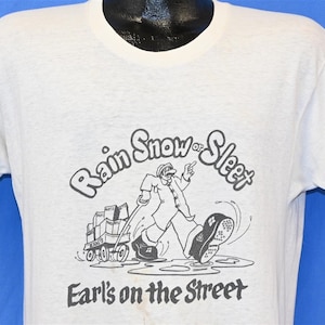 70s R Crumb Cartoon Underground Comix Spoof Earl&#39;s Automotive Westchester Illinois t-shirt Medium