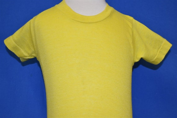 70s Yellow Solid Blank Baby t-shirt 12-18 Months - image 1