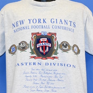 90s New York Giants Football Team Embroidered Nutmeg NFL t-shirt Large