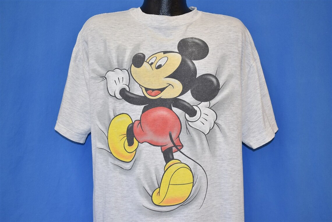 90s Mickey Mouse Climbing Walt Disney Cartoon Funny T-shirt - Etsy