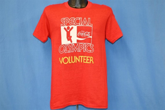70s Coca Cola Special Olympics Volunteer Coke Logo T-shirt Small