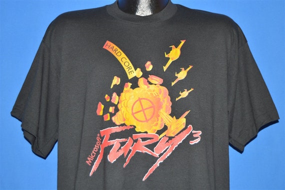 90s Microsoft Fury 3 Hardcore Video Game t-shirt … - image 1