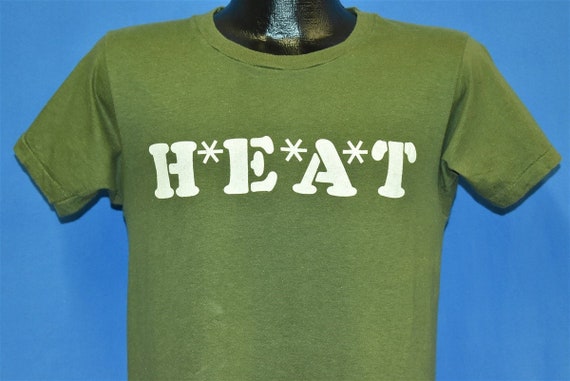 80s H*E*A*T Spoof M*A*S*H Green t-shirt Small - image 1