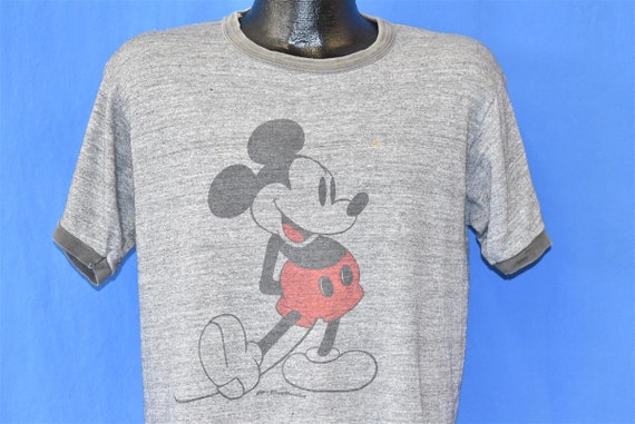 70s Mickey Mouse Walt Disney Cartoon Heather Gray