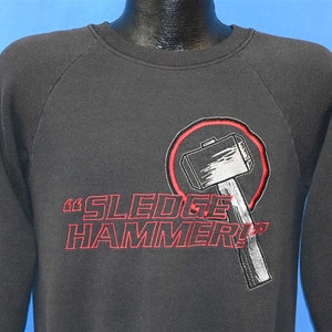 80s Sledge Hammer! Police Satire Sitcom Embroidered BG Pullover Sweatshirt Small