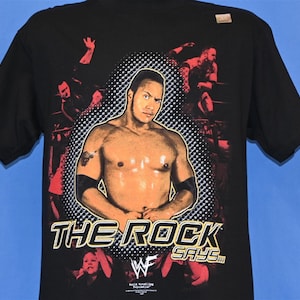 Y2K Dwayne The Rock Johnson Says WWF Smackdown Hotel Deadstock t-shirt Medium