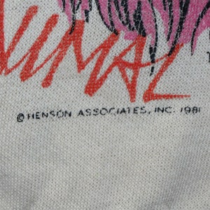 Muppets des années 80, animal Jim Henson marionnette raglan sweat-shirt pour jeune, taille moyenne image 3