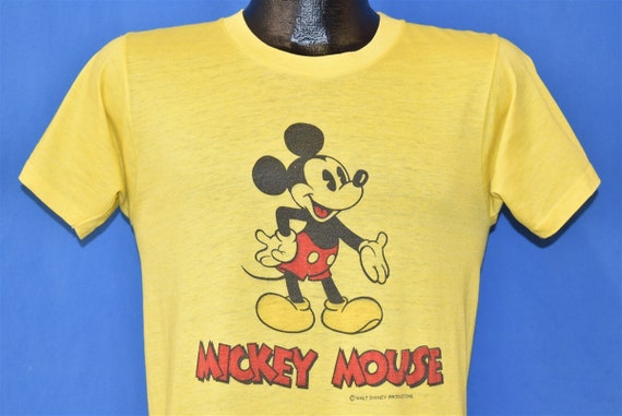 70s Mickey Mouse Walt Disney Soft Thin t-shirt Sma