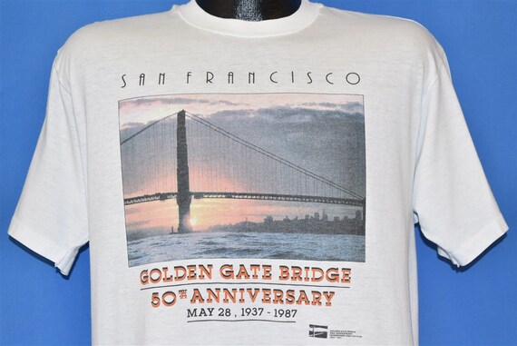 80s Golden Gate Bridge 50th Anniversary San Franc… - image 1