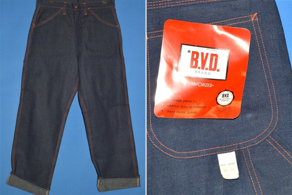 60s BVD Indigo Denim Carpenter jeans Size 30 - image 1