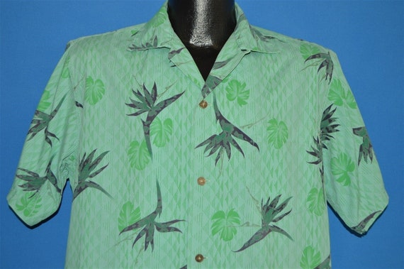 50s Holo Holo Bird of Paradise Aloha Hawaiian Shir