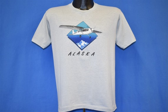 80s Alaska Airplane Flying t-shirt Medium  - image 2