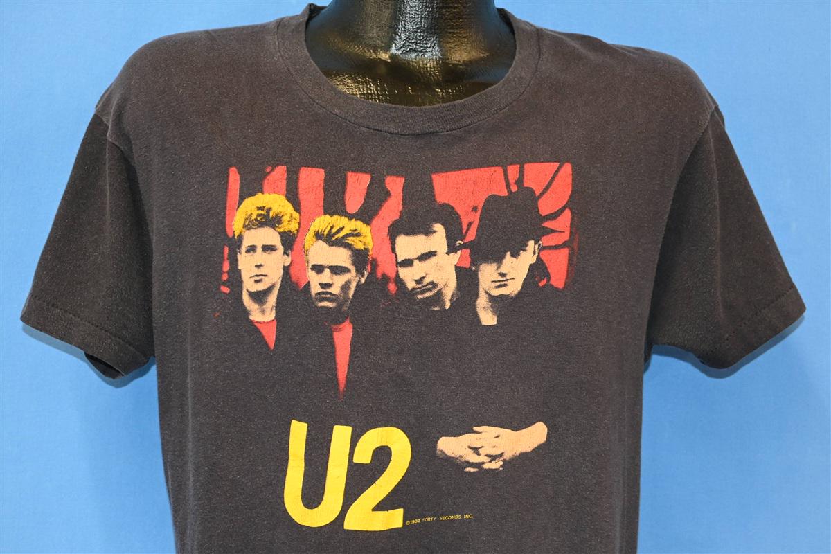 80s U2 Under a Blood Red Sky Live Album Double Sided Faded T