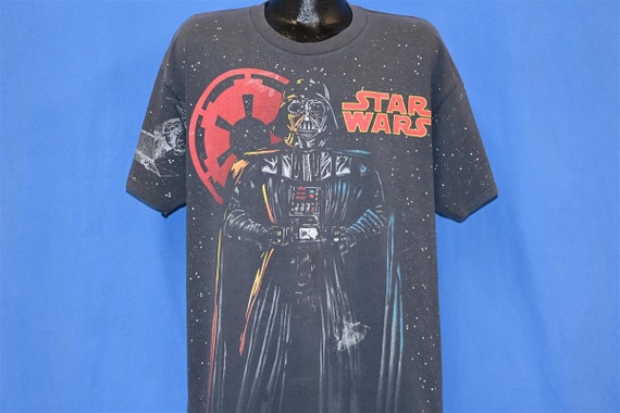 90s Star Wars Darth Vader Sith Lord Sci Fi Movie T-shirt Extra 