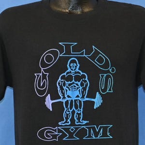 80s Gold&#39;s Gym Bodybuilding Weightlifting Fitness Center t-shirt Medium