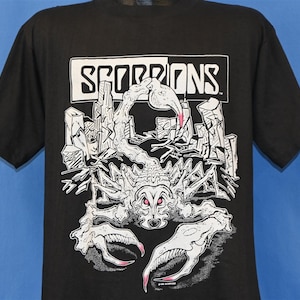 90s Scorpions Tease Me Please Me Tour 1990-91 Heavy Metal Rock Band t-shirt Medium