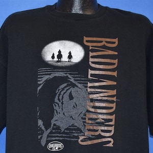 90s Badlanders Western Caper Film Movie Promo Black t-shirt XXL