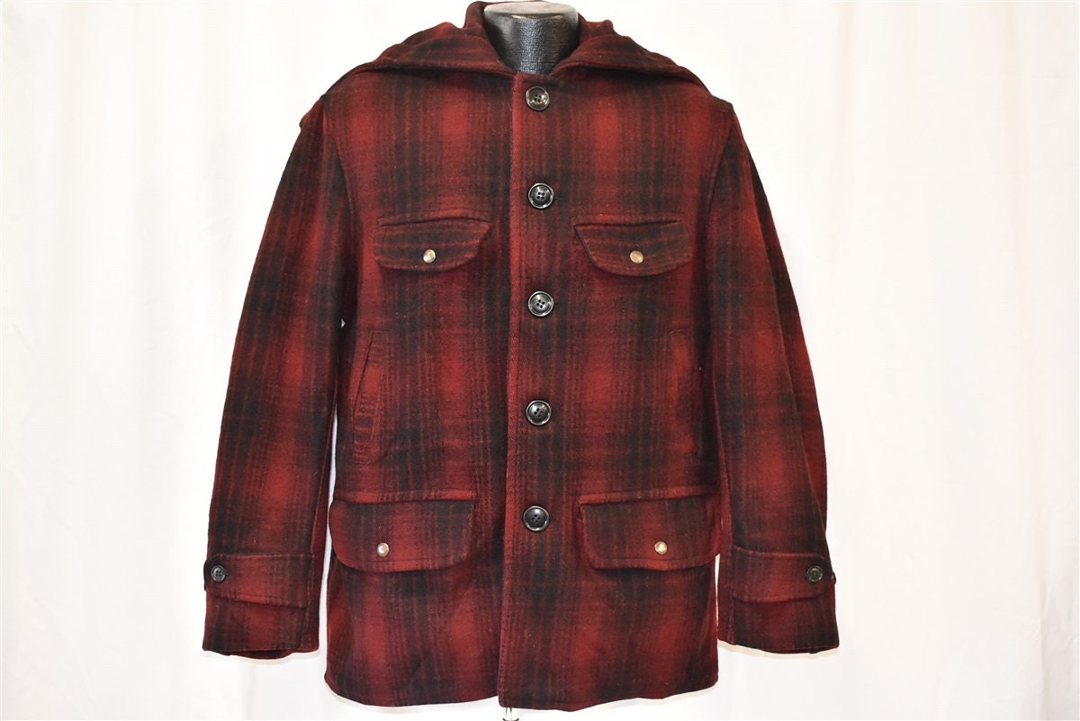 ジャケット・アウター 30s 40s USA Red Stag hunting jacket 40s Carter's H.W. Carter & Sons Red Plaid Wool Hunting
